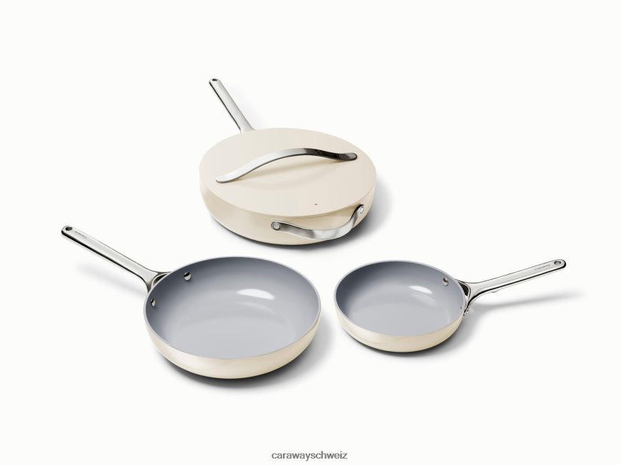 Kochgeschirr CH Caraway Bratpfannen-Trio Creme TH0NV21