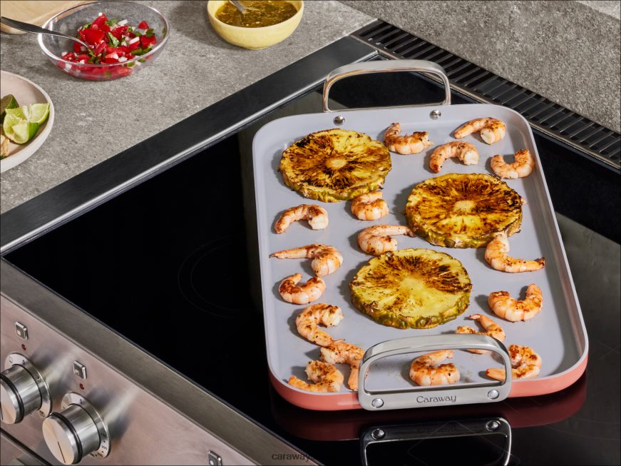 Kochgeschirr CH Caraway Doppelbrenner-Grillplatte Perrakotta TH0NV285